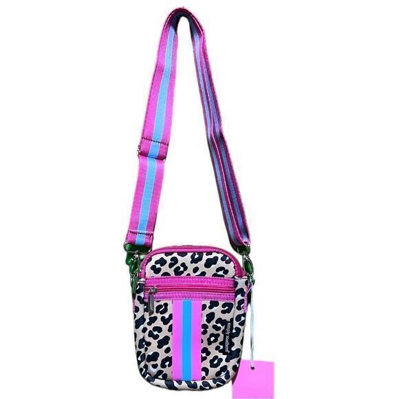 NWT Simply Southern Neoprene Leopard Print Large and Mini‎ Crossbody Purse Set - Picture 7 of 10